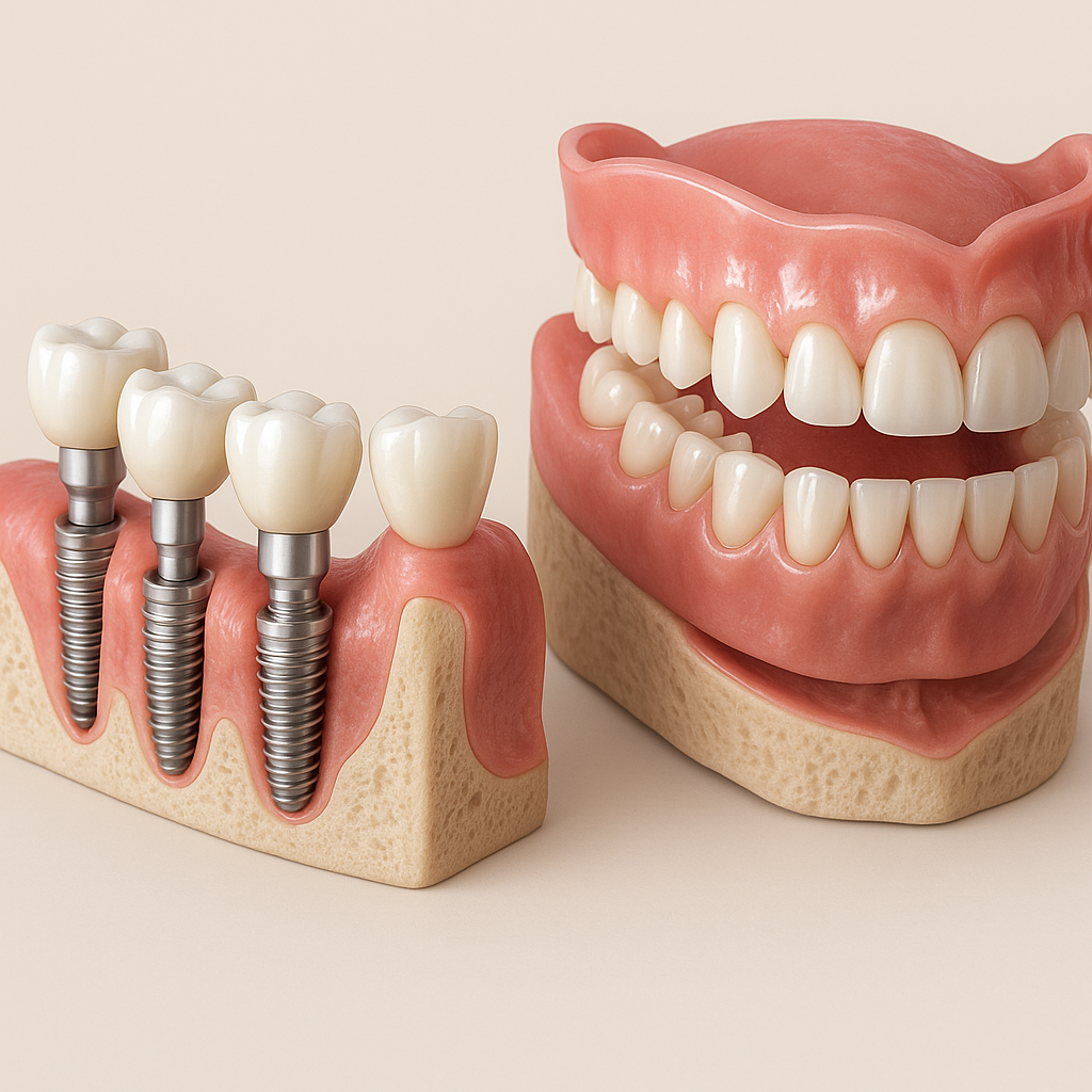 مقایسه دقیق بین ایمپلنت و دست دندان؛ کدام انتخاب بهتری است؟